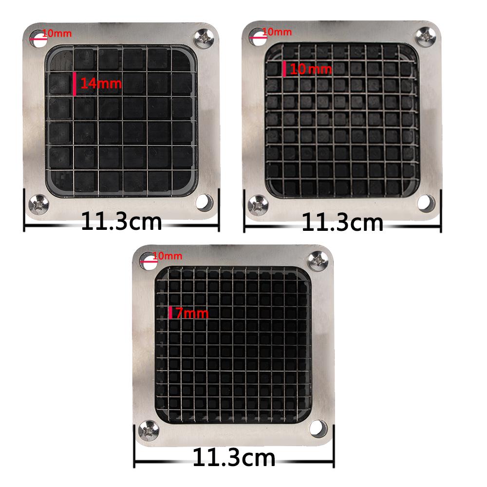 French Fry Potato Chips Cutters Stainless Steel Blade Cutting Machine French Fry Cutter, +3 Blades Size, Chips Cutter Parts