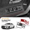 Реальная мягкая наклейка-молдинг из углеродного волокна для Mercedes Benz A CLA Class W177 W118 C118 2020-2024 2025 Рамка управления стеклоподъемником автомобильного окна.