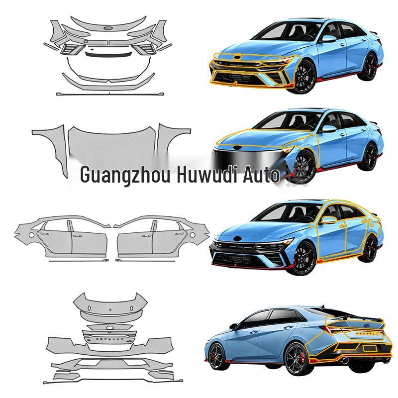 Самовосстанавливающаяся матовая TPU пленка для автомобиля 2025 Hyundai Elantra N