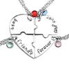 Top Plaza Best Friends Forever and Ever Necklace 3 BFF Heart Puzzle Matching Alloy Pendant Necklace Friendship Jewelry for Sisters, SilverAlloy.