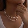 1pc Fashion Real Baroque Freshwater Pearl Necklace Women Custom Lucky Choker Pearl Beads Beaded Necklace Jewelry for Women