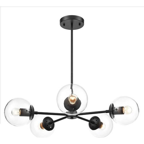VENON 5 BLACK MODERN CHANDELIER