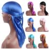 Men Women Adjustable Cancer Head Scarf Headwrap Pre-Tied Pirate Hat Turban Hijab Bandana Silk Durag