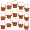 COSMEVIVI 15-Piece Мини-корзинка из пластика с плетеным узором в стиле ротанга, идеально подходит для реквизита для фотосъемки интерьера, настольного декора, мини-хранения