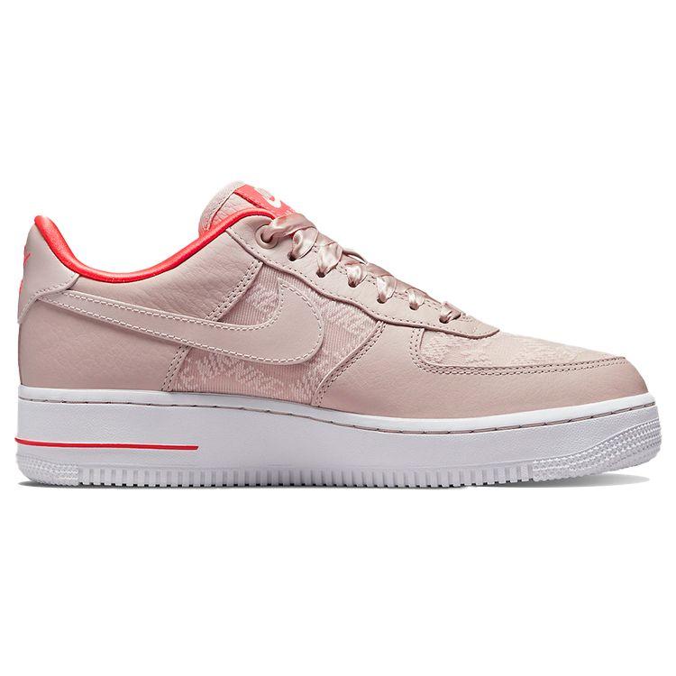 Nike Кроссовки женские Nike Air Force 1 07 Fossil Stone Laser Crimson Розово-белые DQ7782-200