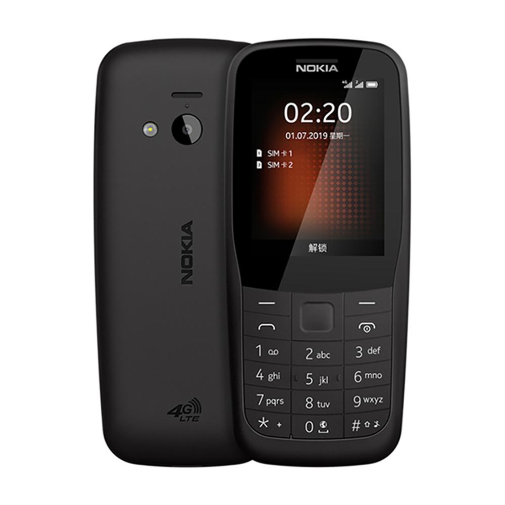 Восстановленный разблокированный оригинальный мобильный телефон Nokia 220 4G с двумя SIM-картами LTE 2019