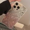 Подходит для чехла для мобильного телефона iPhone 14, 16, 17 Pro Max с градиентным порошком, в горошек, из перьевой пряжи, жесткий, 12, противоударный, высококачественный чехол для мобильного телефона