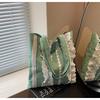 Сумка-ведро с кружевной отделкой, женская новая модная портативная сумка-тоут, маленькая свежая сумка для покупок и поездок на работу