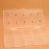 10 сеток с числами, пластиковый ящик для хранения накладных ногтей, коробка-контейнер-органайзер