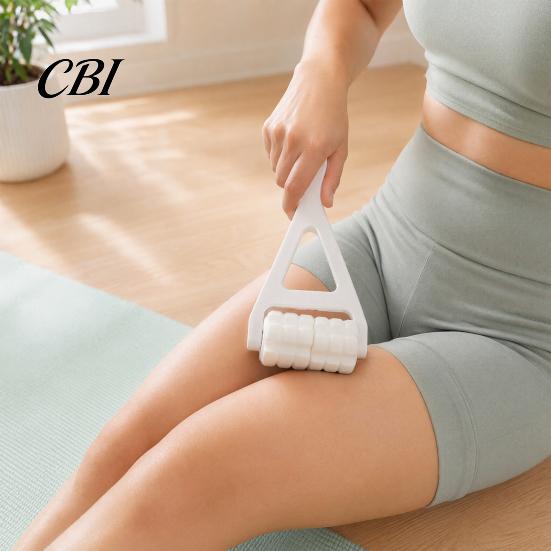 Handheld Decompression Tool 3D Printed Massage Roller, Muscle Relaxation with Textured Grip & Stress Relief Massager Pressure-Point Knobs, Portable
