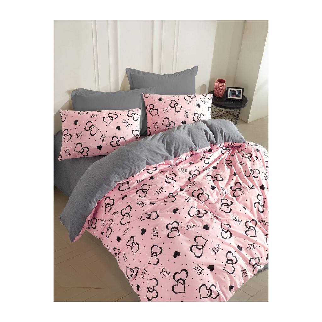 Двойной комплект пододеяльников с цветочным принтом, легко гладится