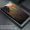 2D чехол для телефона с текстурой дерева для Samsung S26 S25 S24 S23 S22 S21 S20 A56 A36 A16 - Стеклянная защитная крышка
