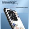 For Xiaomi Redmi Note 14 5G Case Floral Pattern TPU+Tempered Glass Protective Phone Cover