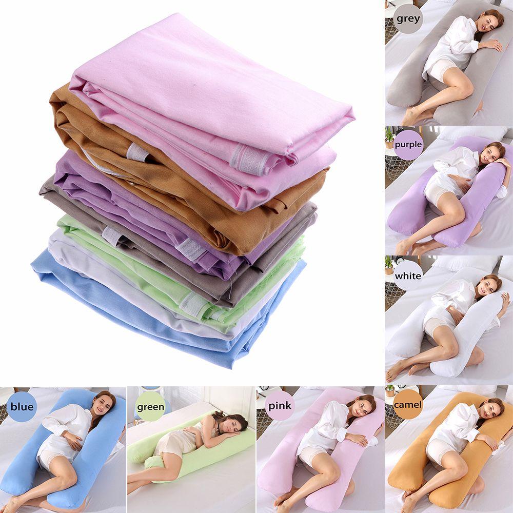 Cotton U-type Maternity Pillow Case Sleeping Support U-Shape Pillows Pillow Cover