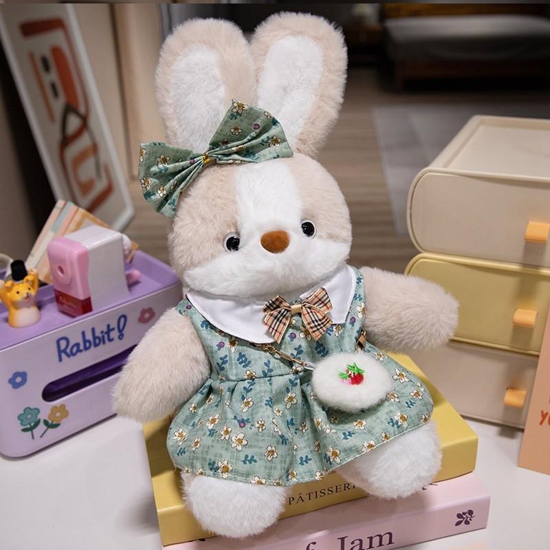 Flower Skirt Rabbit Plush Toy Wear Dress Bunny Doll Kid Birthday Gift Decoration