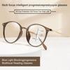 Protection Vintage Frame Reading Glasses Progressive Multifocal Anti-Blue Light Ultra Light Glasses