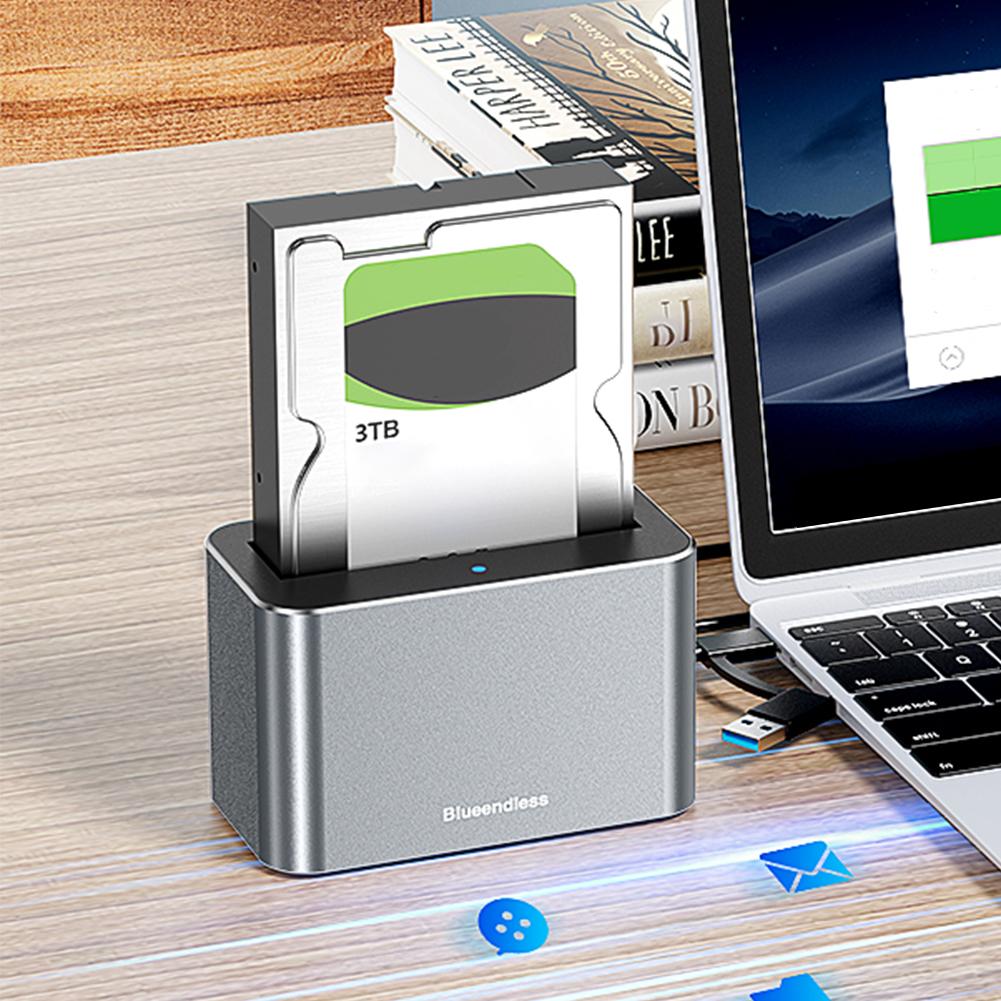 Док-станция для жесткого диска SAS на USB 3.0 Поддержка до 20 ТБ Считыватель Конвертер Док-станция для 2,5/3,5-дюймовых HDD SSD SATA/SAS