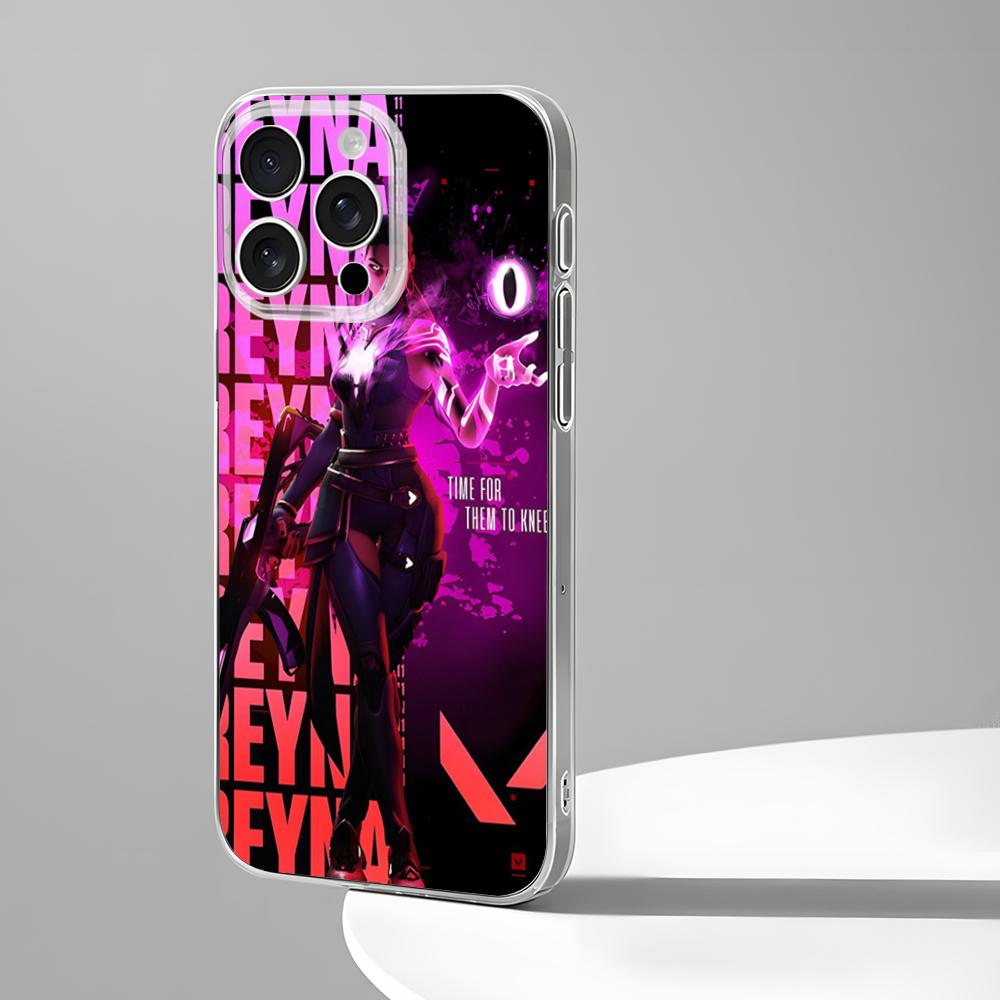 Игровой чехол для телефона Valorant Новый Для IPhone 16 15 14 12 13 11 Pro Max Mini X XR XS Plus Черный Силиконовый Прозрачный Чехол