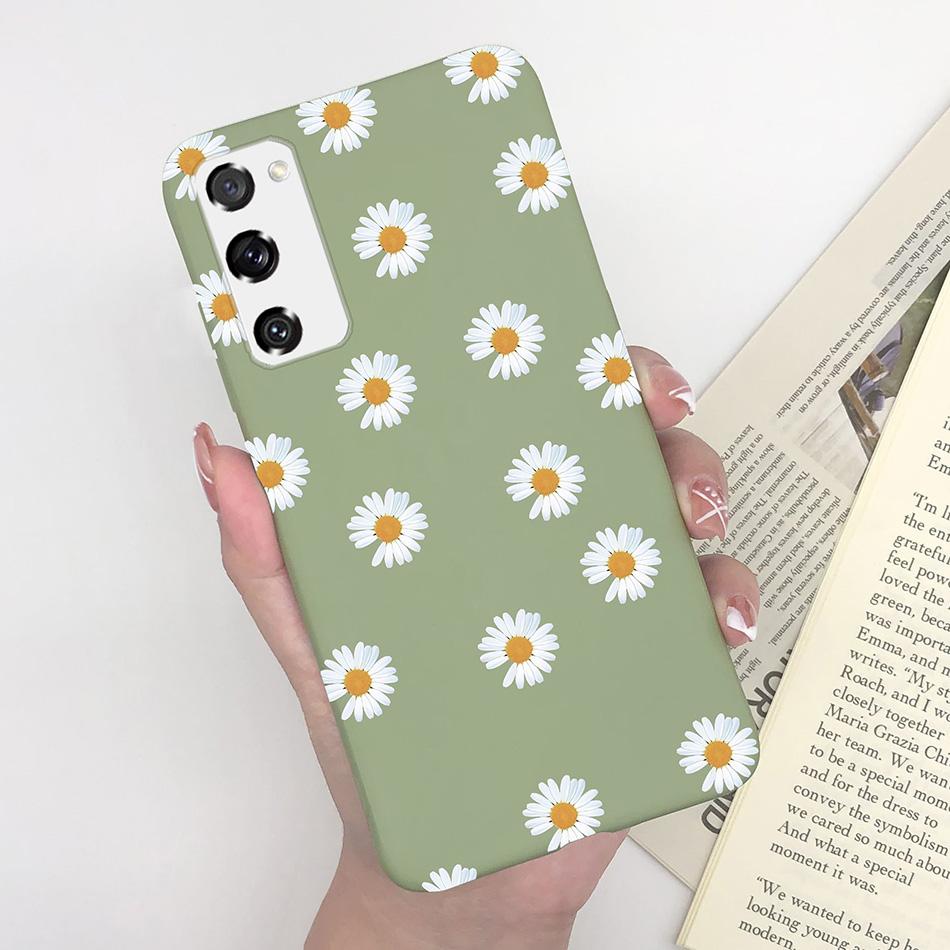 Case for Fundas Samsung Galaxy S20 FE S 20 FE S20FE Case Samsung S20 FE Phone Silicone Flower Cute Soft Back Cover Cases Bumper