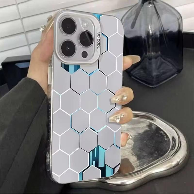 Fashion Technology Honeycomb Phone Case for  Redmi Note 13 12 11 Pro Plus 12S 11S 10S 10 13C K70 Ultra Matte Back Cover