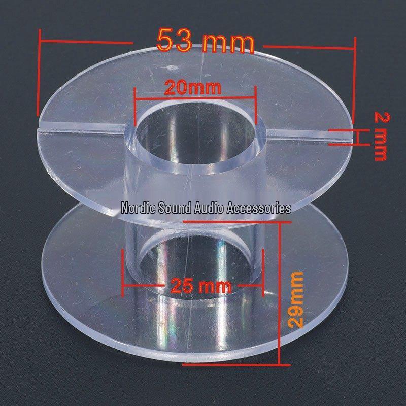 Clear Round Skeleton Plastic Spool Audio Accessory Crossover Hollow Inductor Bobbin Holder