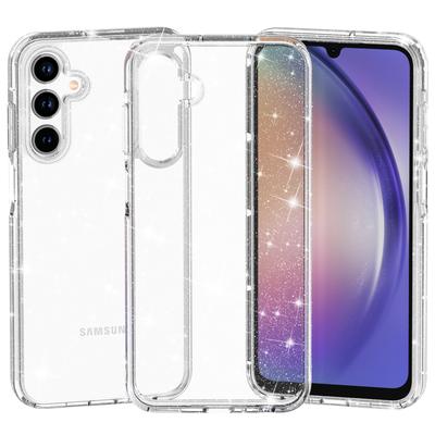 Чехол для Samsung Galaxy A35 5G PC+TPU Защита от царапин Блестящий чехол для мобильного телефона с блестками