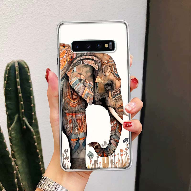 Elephant Mandala Aztec For Samsung Galaxy Note 20 Ultra 20 10 Pro 9 8 Phone Case S10E S10 Plus S9 S8 + S7 Edge M21 M32 Cover