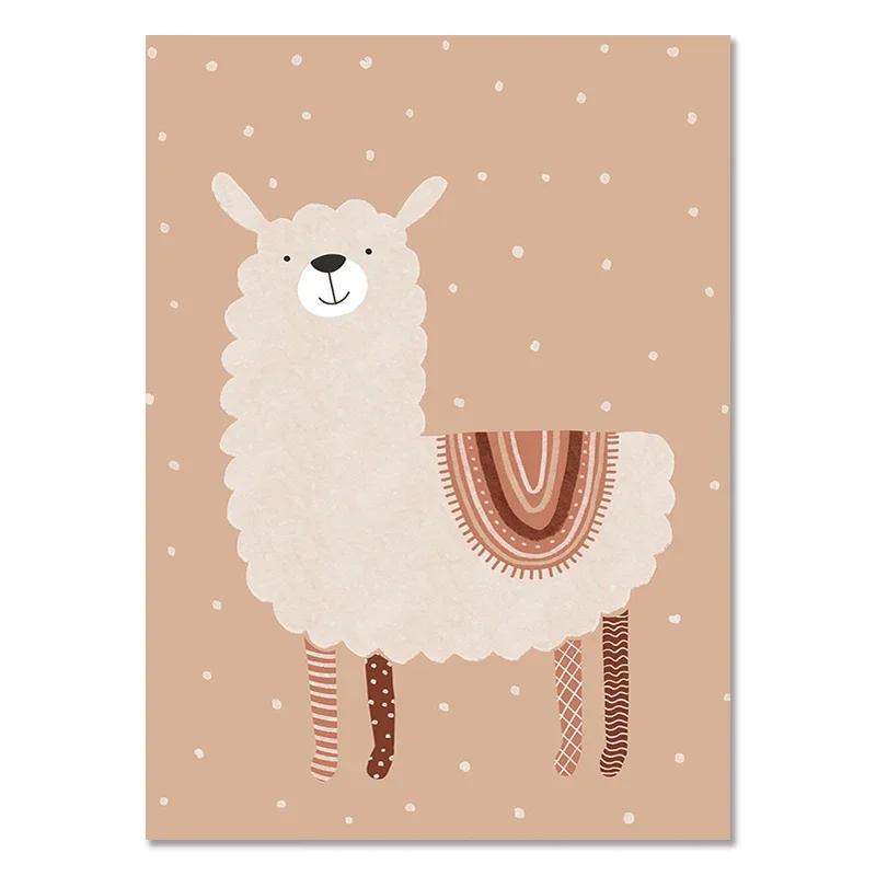Nursery Wall Pictures Love Canvas Painting Sun Rainbow Prints Alpaca Bear Posters And Prints Nordic Paintings Kids Room Decor