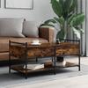 VidaXL Coffee Table Smoked Oak 99x50x50 Cm Engineered Wood 833962