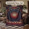 Mandala Art Cover Theme Throw Blanket Custom Name Text Personalized Blanket Soft Cozy Blanket for Home Sofa Bed