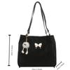 Doll Pendant Underarm Tote Bag Pu Leather Luxury Handbag Fashion Sweet Shoulder Bag  Female