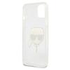 Etui do iPhone 13 mini Karl Lagerfeld Glitter Karl's Head Srebrny