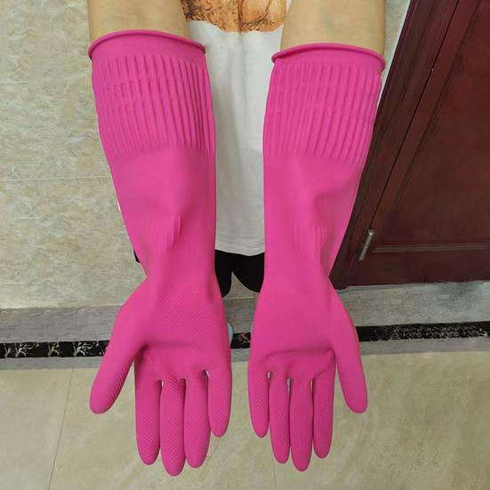 1 Pair Dishwashing Gloves Waterproof Stain-Resistant Non-Slip Design Easy To Clean Heat-Insulated Gloves Kitchen Cleaning Tool