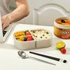 3 Compartment Plastic Bento Lunch Box Kids Students Microwave Safe Removable Portable Sealed Lunch Container For School Picnic