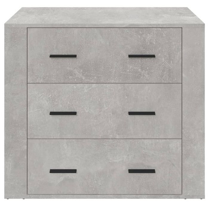816580 vidaXL Buffet Gris béton 80x33x70 cm Bois d'ingénierie