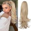 Synthetic Claw Long Wave Ponytail Extensions Natural Thick Ponytail For Women Daily Cosplay Party Wear