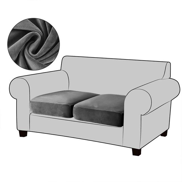 Бархатные чехлы на сиденья дивана для гостиной, плюшевые чехлы на диванные подушки, толстые мягкие эластичные диваны, чехол для дивана, защита для мебели