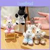 Unique Bunny Plush Keychain With Dazzling Pearl Chain Available In Soft Options Color
