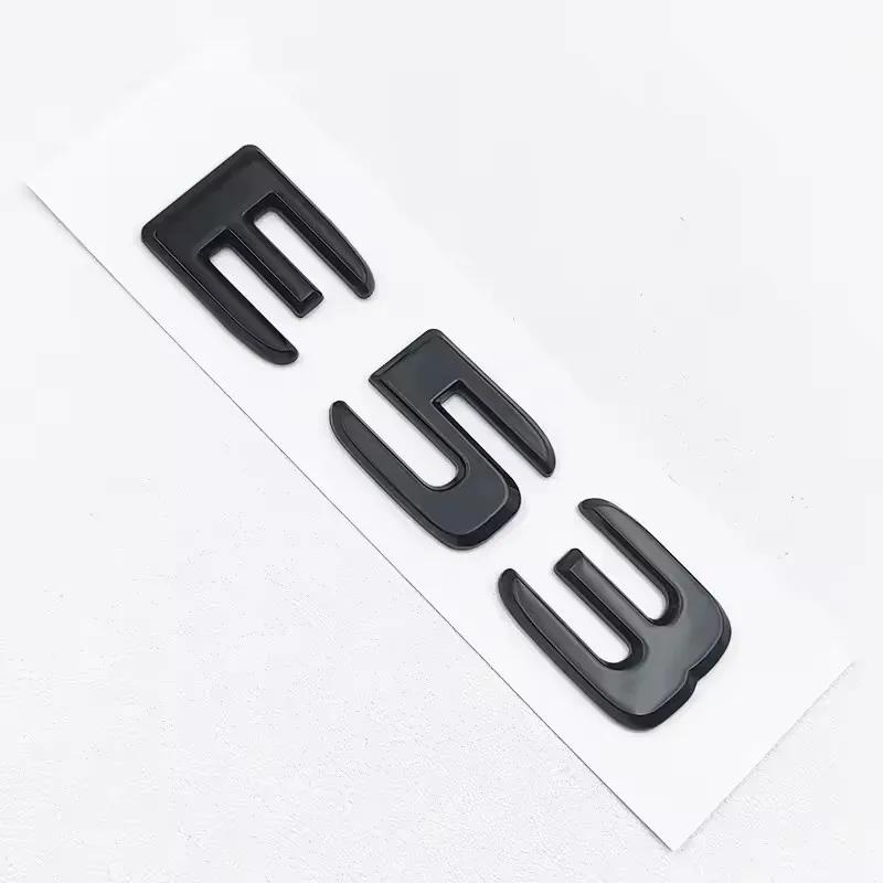 AABII1 3D ABS Black E53 Logo Letters TURBO Badge Car Rear Star Sticker Trunk AMG Emblem For Mercedes Benz AMG W212 W213 E Class