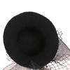 1Pcs 1:6 Dollhouse Miniature Simulation Black Mesh Hat Model Diy Kid Toy Accessories