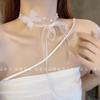 Elegant Ribbon Butterfly Choker Temperament Girl Ribbon Choker Fashion Neck Accessory Women