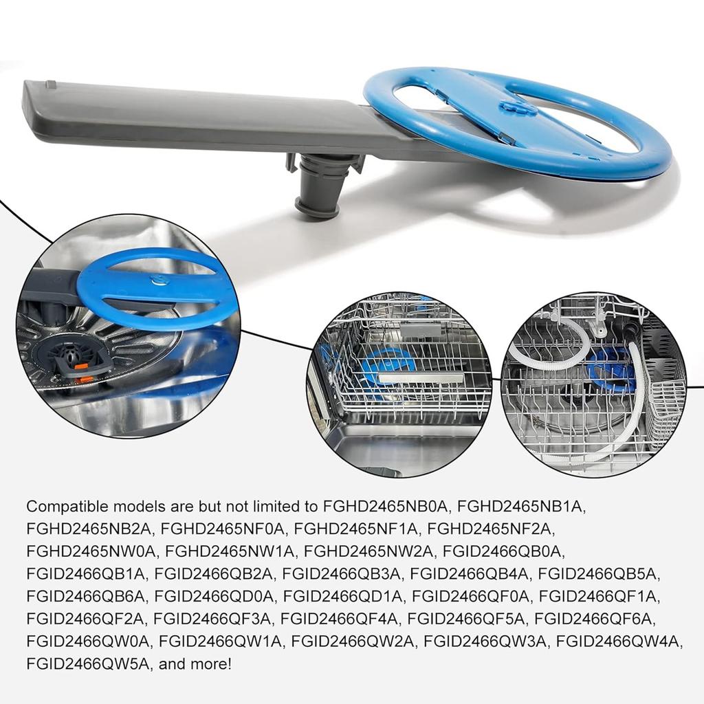Сменное нижнее разбрызгивающее коромысло в сборе для посудомоечной машины, надежный пластиковый материал, кухонный аксессуар для посудомоечных машин FGHD2465NF0A
