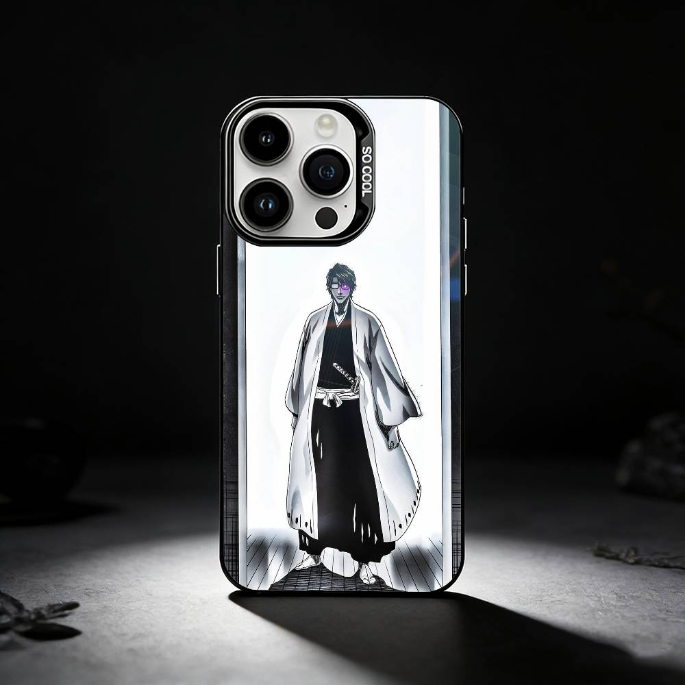 A-Аниме A-Айзен С-Соуске Чехол для телефона Для iPhone 17,16,15,14,13,12,11 Plus,Pro Max,XS,Цветной серебристый чехол для телефона