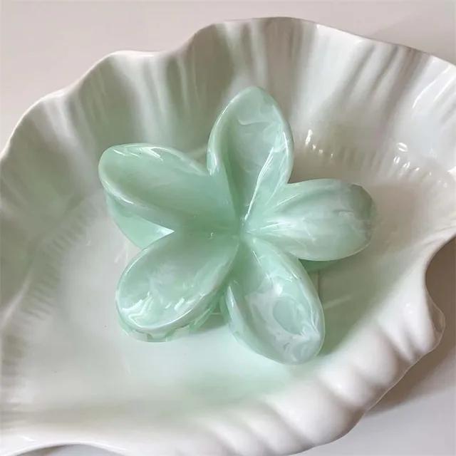 Заколки для волос в виде цветка-краба, модные повседневные летние заколки-коготь для волос в виде цветка, заколки-акула