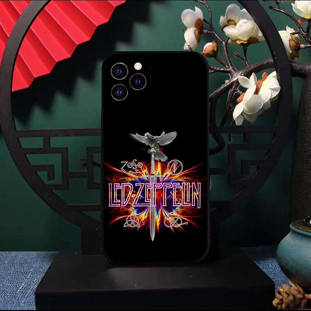Светодиодная Band Rock Z-ZeppelineS Чехол для телефона Для IPhone 17 Pro Max 16 15 14 Pro Max 13 11 X Xs Xr 8 7Plus Силиконовый чехол