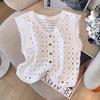 Универсальный вязаный крючком жилет для женщин с V-образным вырезом, короткий жилет-топ Sweet Niche на лето