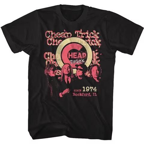 2026 новый Унисекс Cheap Trick Немейнстрим и Хэви-метал Группа Ретро-вдохновленная Модная Свободные рукава Модный Повседневный