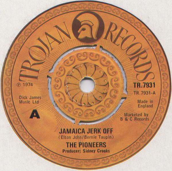 7-дюймовая пластинка PIONEERS Jamaica Jerk Off Grandma Grandpa TR7931 Trojan Records 1974 UK Reggae Ska Dub Б/у