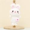 Adorable Plush Bunny Keychain White Bag Bunny Short Plush Stuffed Animal Toy