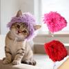 Парик для питомца Шапка Подкладка из дышащей ткани Легкий Забавный Афро прическа Парик для кошки с эластичной лентой-стрейч Регулируемая пряжка Аксессуар для собаки